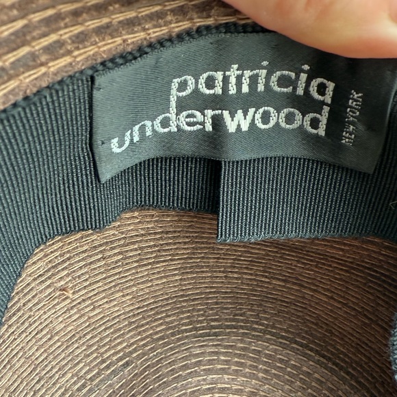 Patricia Underwood New York Genuine Corded Cordovan Leather Wide Brim Hat - Picture 3 of 8